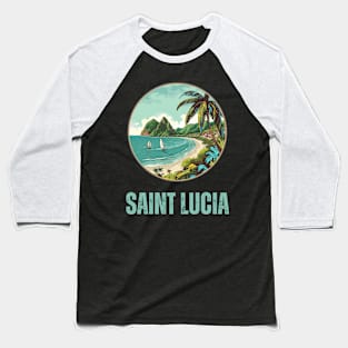 Saint Lucia Baseball T-Shirt